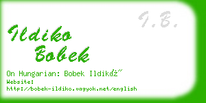 ildiko bobek business card